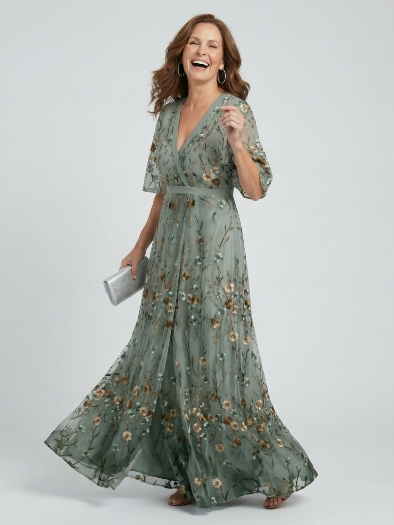 Lightweight Floral Maxi Dress with Halter Neckline in Sizes S to 5XL