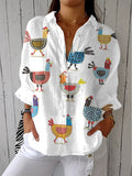 Ingrid | Playful Hen Blouse