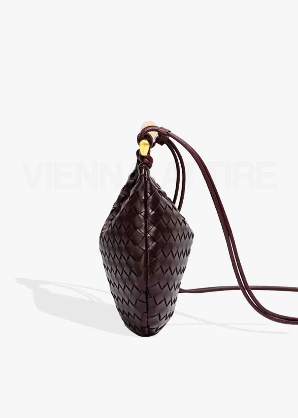 Alexandra – Woven Pattern Bag with Gold Handle