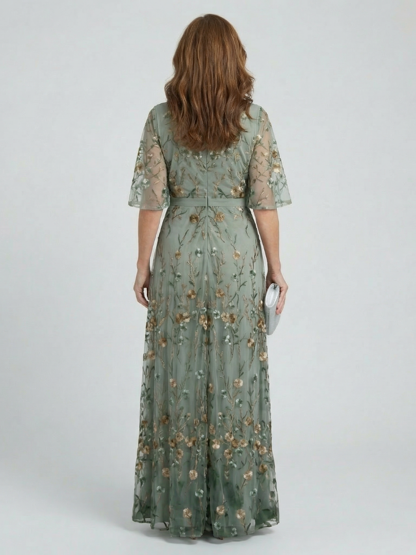 Lightweight Floral Maxi Dress with Halter Neckline in Sizes S to 5XL