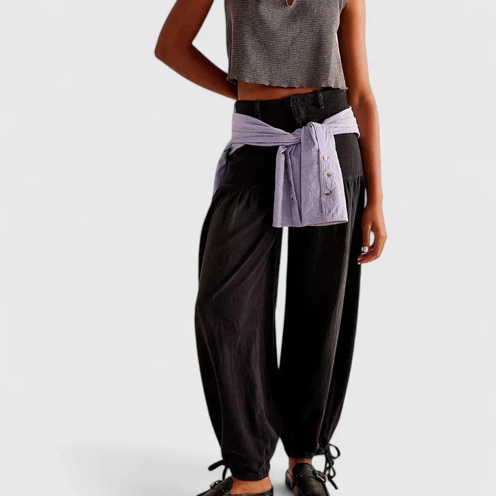 Wide Leg Trousers with Elegant Drape