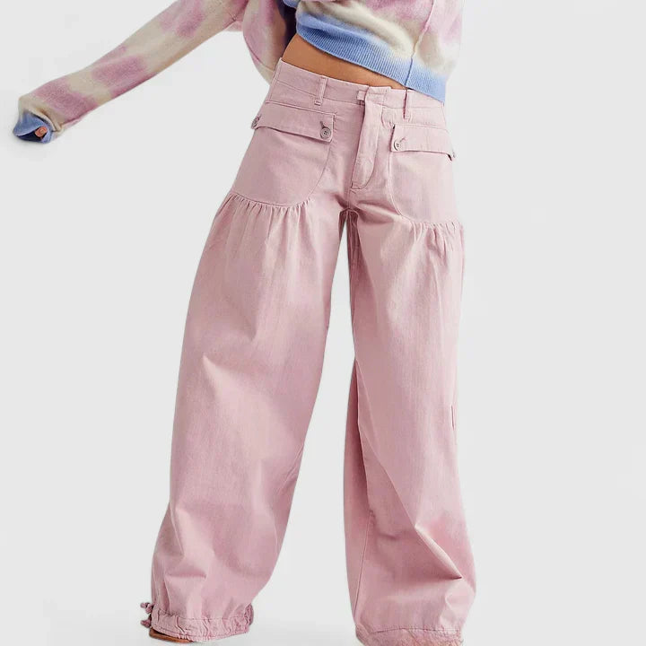 Wide Leg Trousers with Elegant Drape