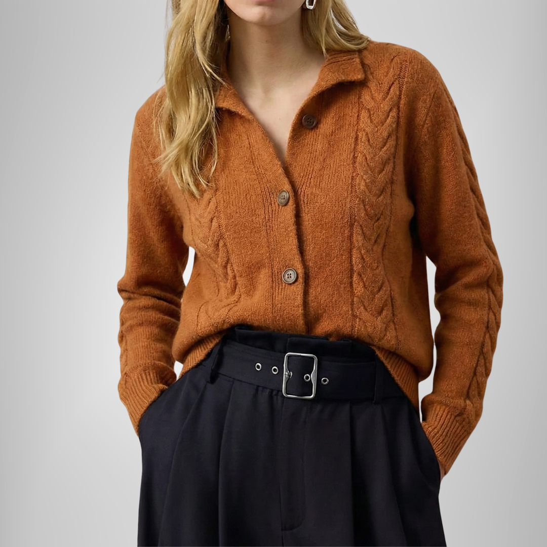 Madeline Cable-Knit Cashmere Cardigan