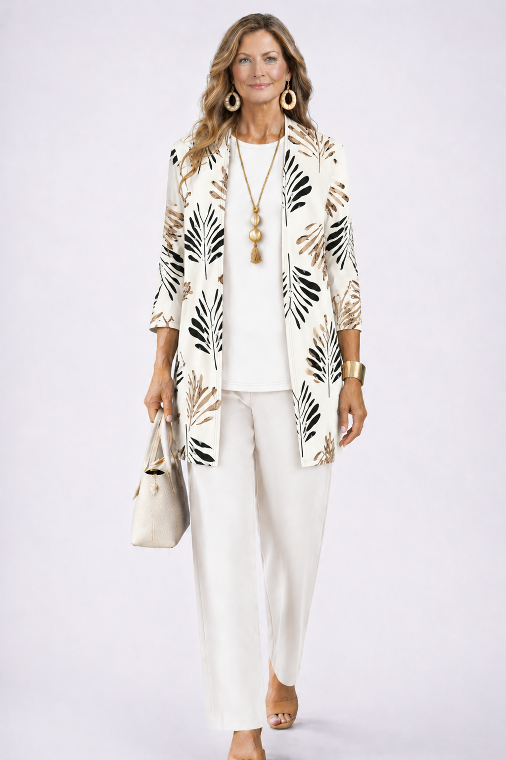 Three-Piece Matching Set with Printed Detailing