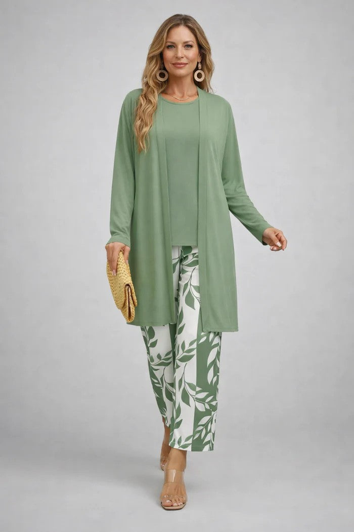 Three-Piece Matching Set with Printed Detailing