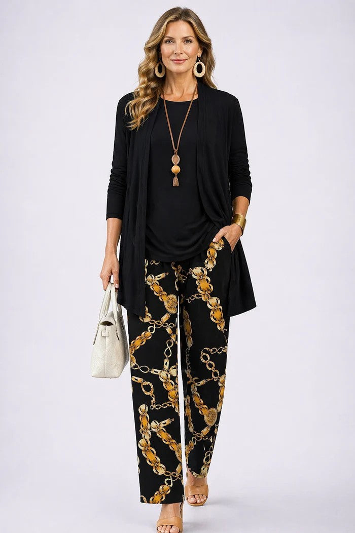 Three-Piece Matching Set with Printed Detailing
