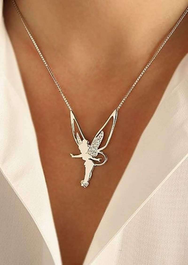 Lucky Fairy Necklace | White Gold