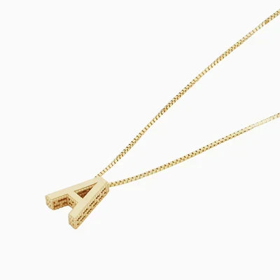 Love letter initial necklace | Gold