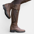 Classic Tall Boots for Women with Buckle Strap and Grip Outsole