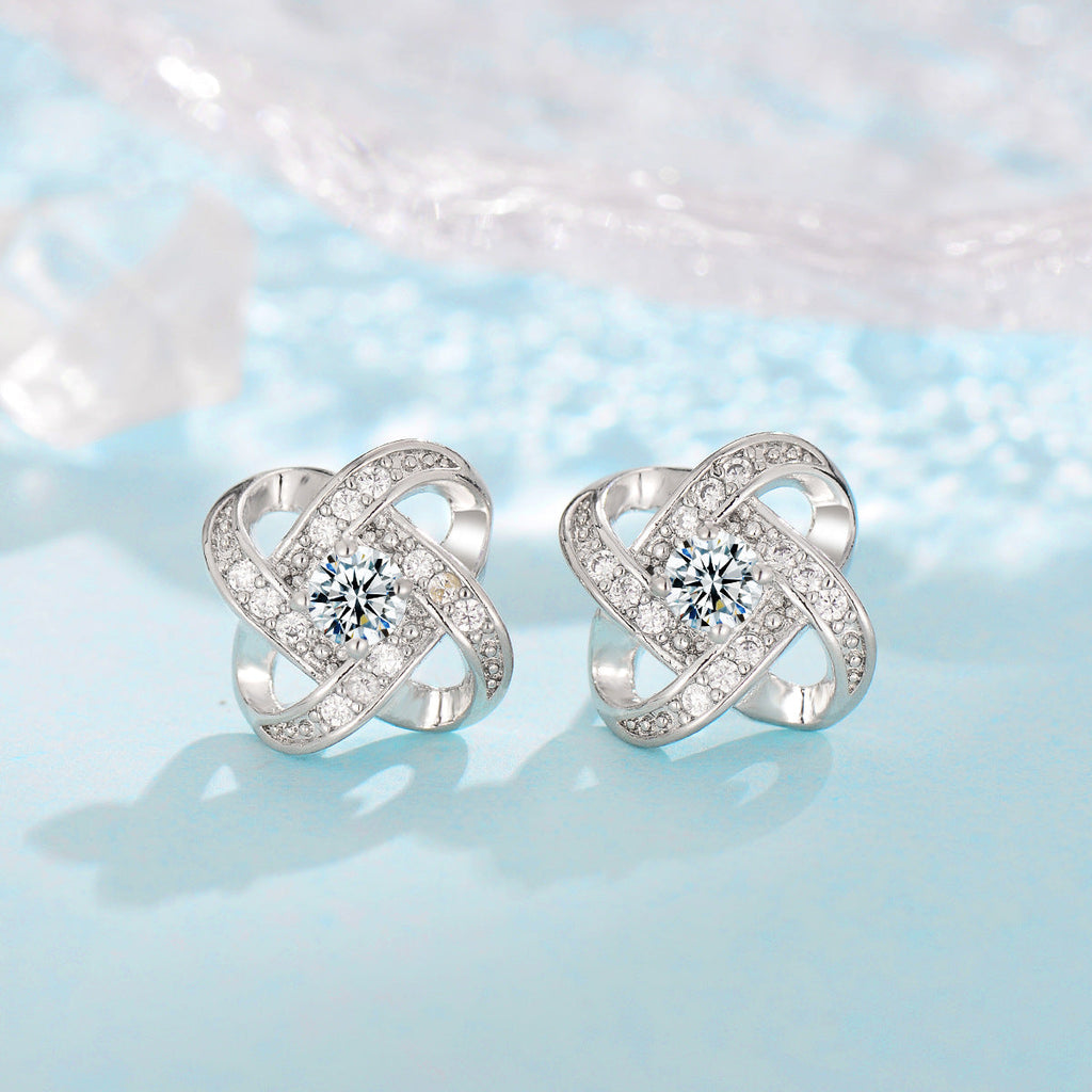 Fleur de Givre Clover Knot Set | White Gold