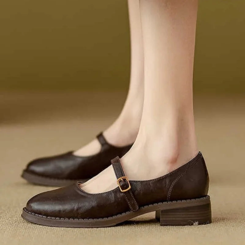Classic Comfort Mary Janes Made Of Leather