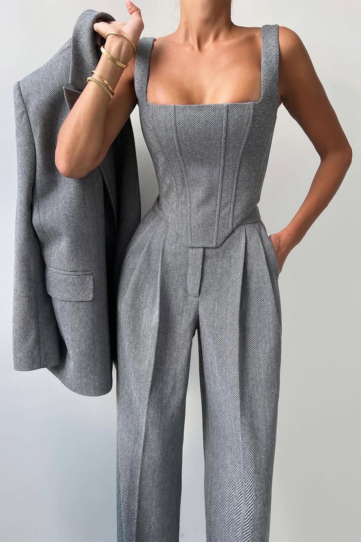 Grace - Three-Piece Set with Double-Breasted Blazer