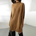 Cozy Turtleneck Sweater Dress for Women with Long Sleeve Oversized Ribbed Knit Relaxed Style