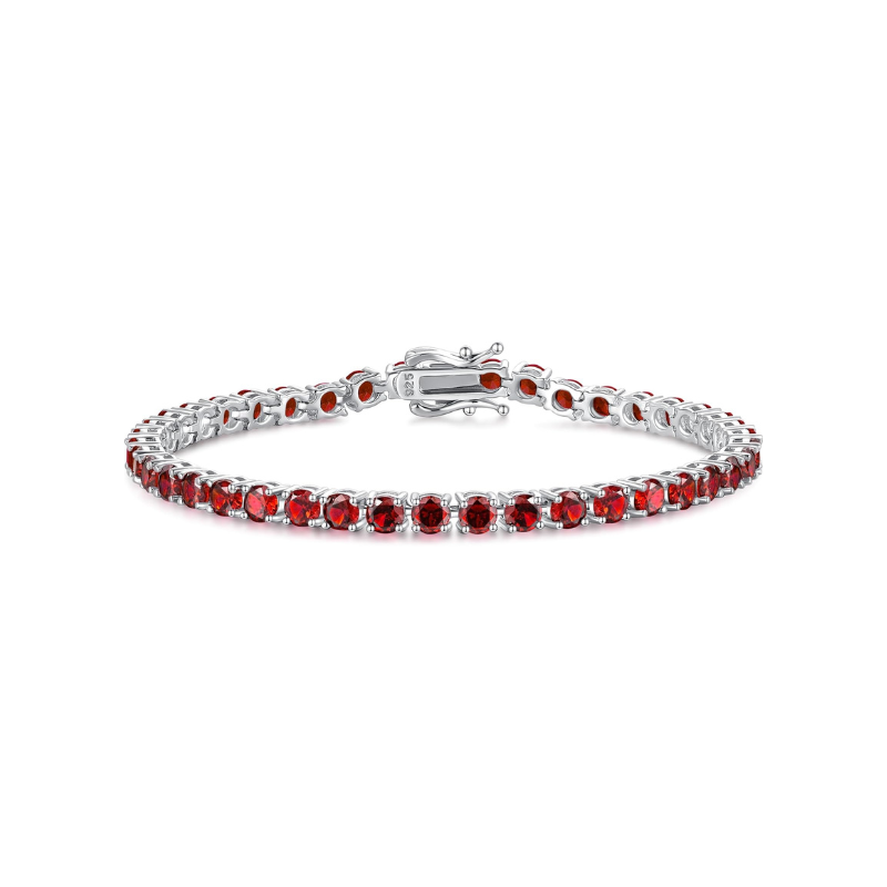 Ruby Tennis Bracelet | White Gold