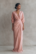 Relaxed Fit Long Dress with Half Sleeves