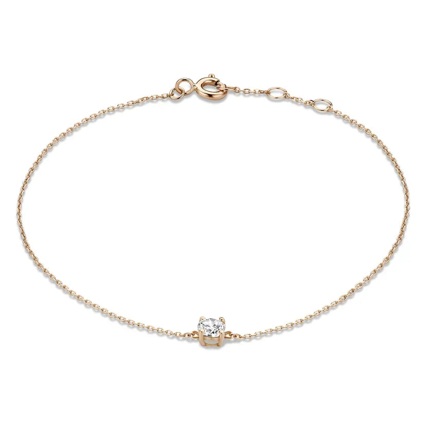 Cléa Moissanite Stone Bracelet | Gold