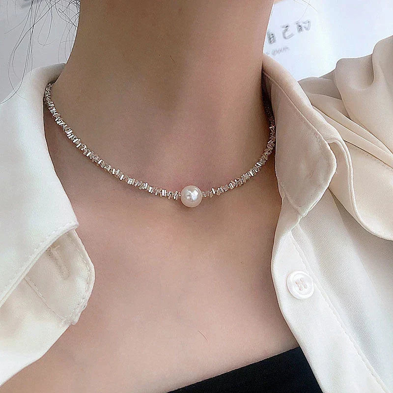 Radiant Pearl Necklace | White Gold