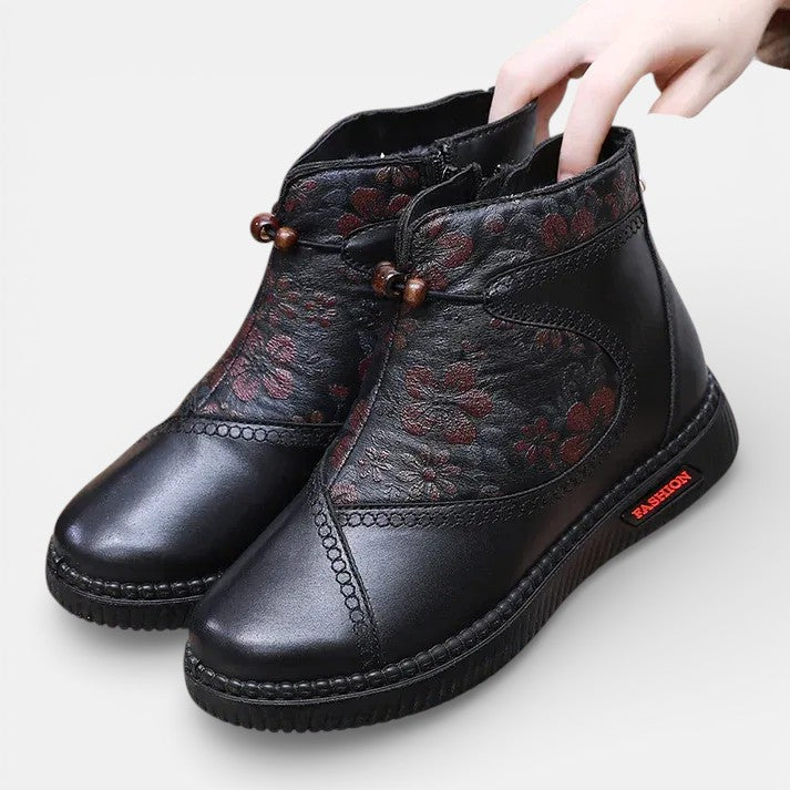 Leather Orthopedic Boots with Waterproof Membrane and Non-Slip Sole
